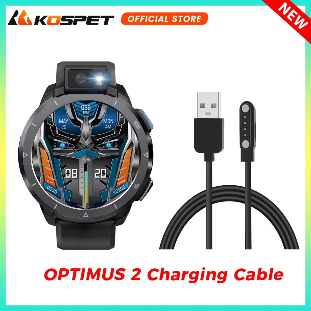 KOSPET Optimus 2-soporte de carga USB, estación de carga, Cable de datos, Dock, línea de Cable de datos para Smartwatch Kospet Optimus 2