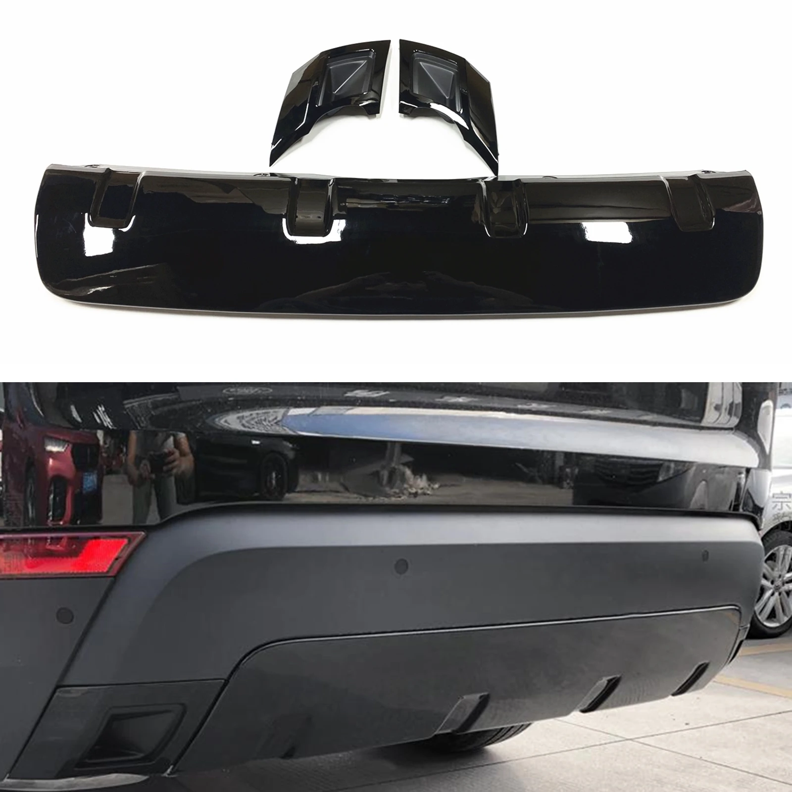 Rear Bumper Skid Plate For Land Rover Discovery 5 2017-2023 LR061302 Diffuser Lip Guard Board Trim Spoiler Lip Tow Hook Cover