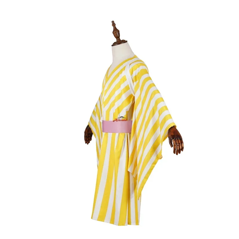 Anime Vinsmoke Sanji Costume Cosplay Kimono giallo Abiti Costumi di carnevale di Halloween MN1
