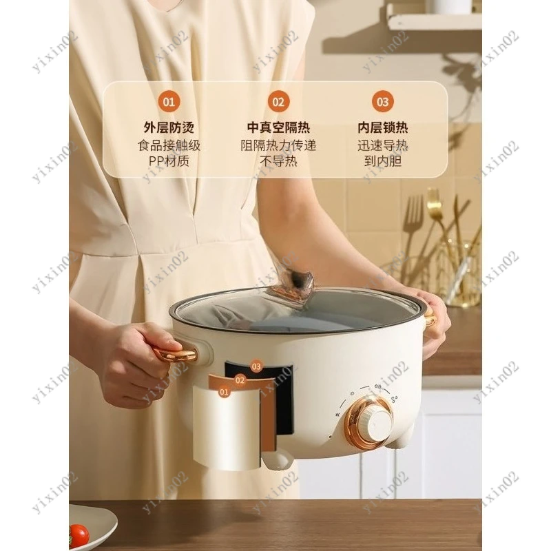 

Маленькая многофункциональная электрическая кастрюля 2–3, размер сервировки для студенческого общежития, приготовления лапши, домашнего использования на кухне