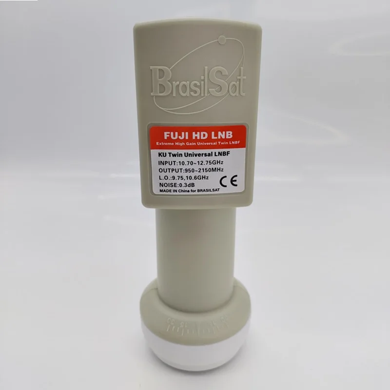 

BrasilSat FUJI HD LNB Лучший сигнал Цифровой HD Универсальный KU-диапазонный одиночный LNB с высоким коэффициентом усиления и низким уровнем шума Спутниковый LNB