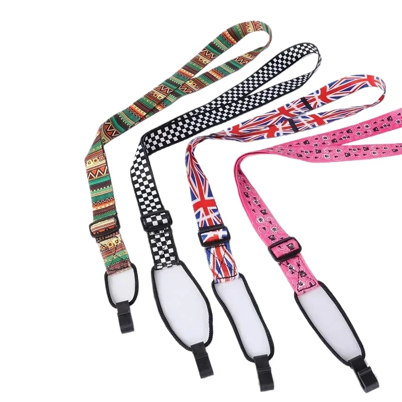 Hawaii Ethnic Pattern Ukulele Strap Adjustable Nylon Hook Clip Belt Sling For Guitar Ukulele Musical Instrument Accessories