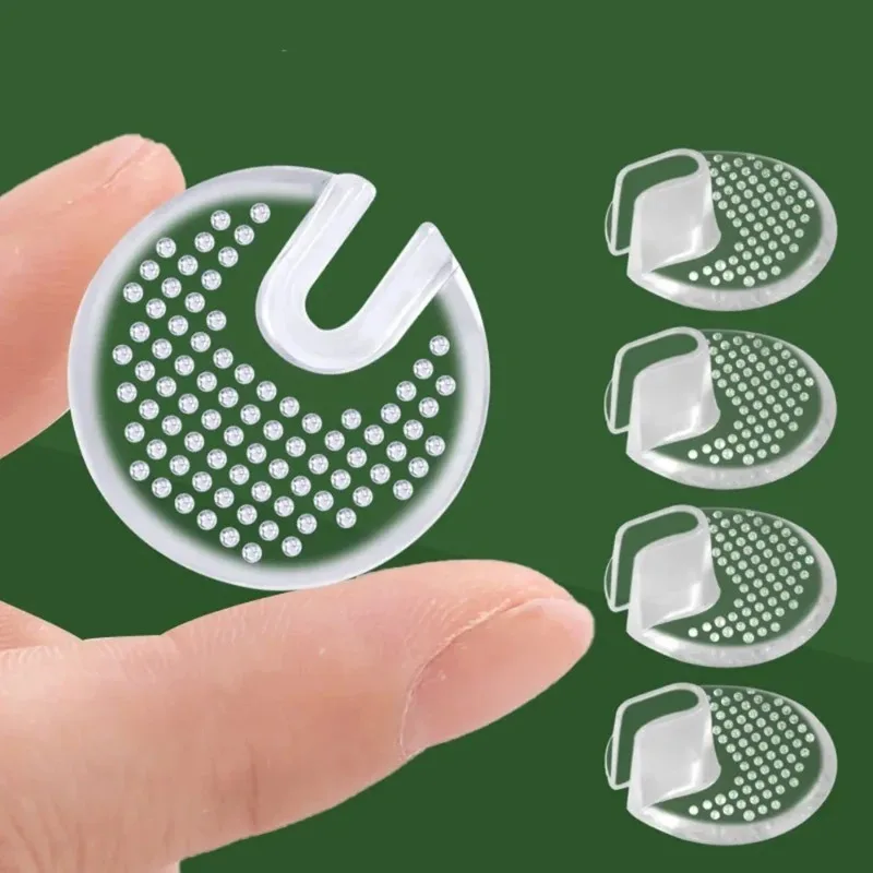 Soft Silicone Forefoot Gel Pads Anti-Slip Transparent Toe Protectors for Flip Flops Sandals Comfortable Shoe Inserts