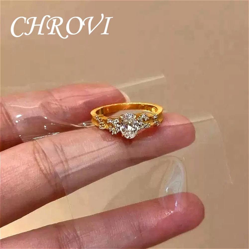 925 Sterling Silver Starry Sky Ring with Golden Textured Faceted Diamonds Luxury-Style Elegant Index Finger Ring