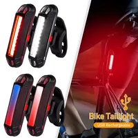 Bicycle Rear Light IPX-5 Waterproof USB Rechargeable LED Safety Warning Lamp Bike Flashing Accessories Cycling Taillight