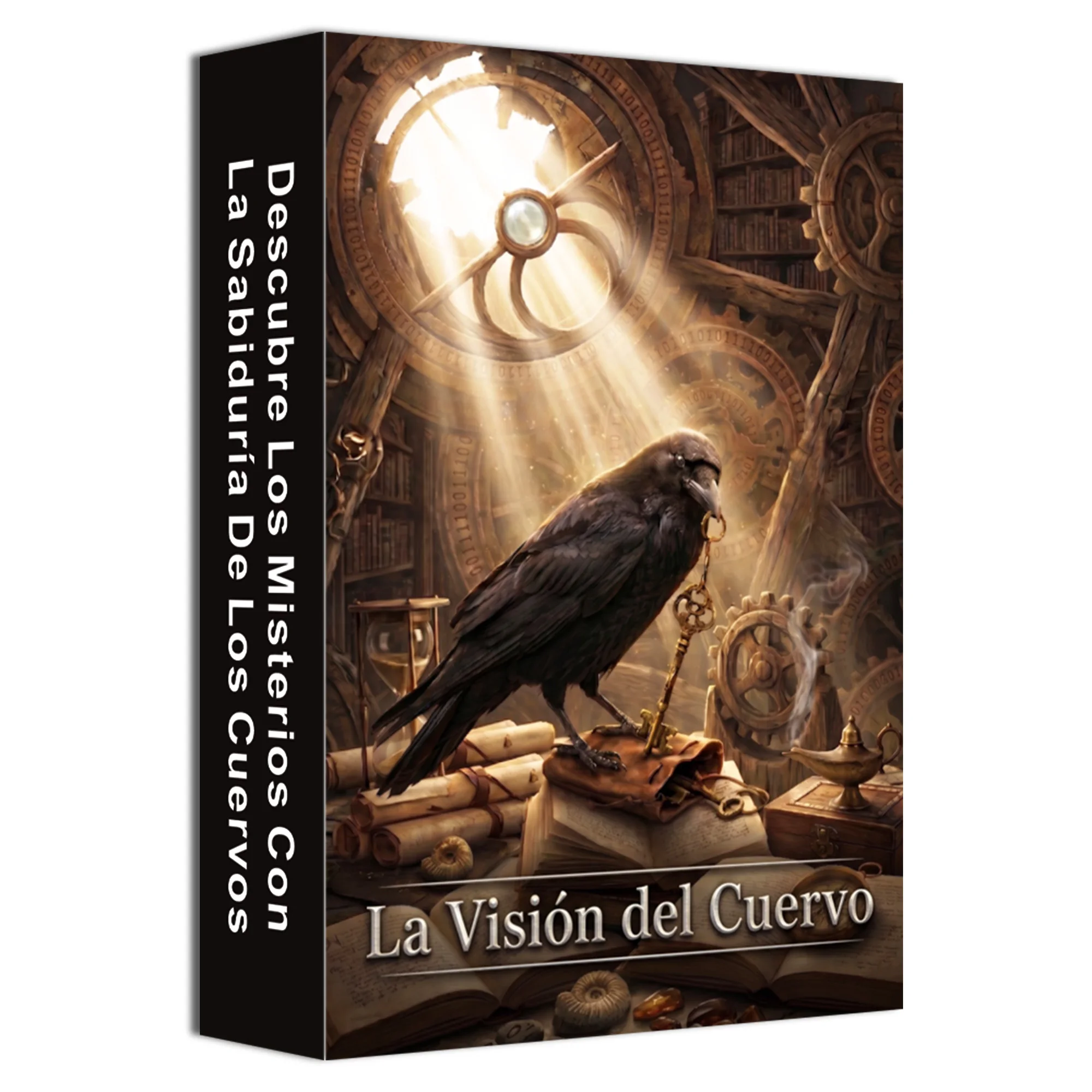 Spanisches Orakelkartendeck, Crow's Insight Kartendeck, 50 Karten, tägliche Anleitung und Lebensbalance, anfängerfreundlich, Tarotkarten, ab 14 Jahren
