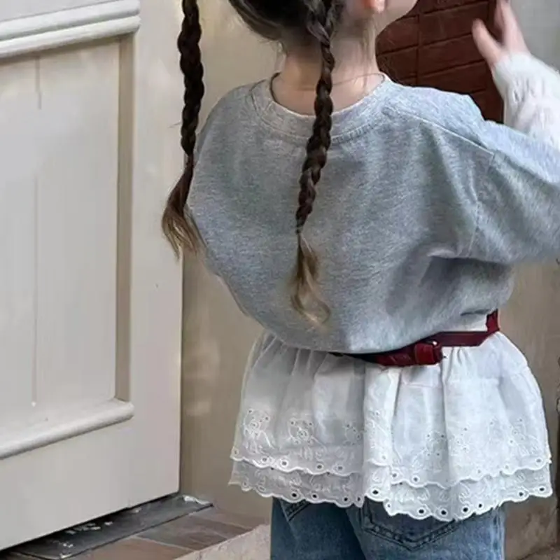 A5YC 2025 Children's Little Fart Curtain Girls Layering Small Skirt Double-Layer