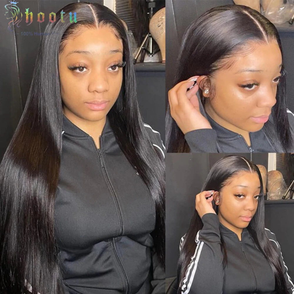 

Straight Lace Front Wigs Human Hair 180% Density 13x4 Lace Front Human Hair Wigs For Women 18-24 Inch Pre Plucked Virgin Hair