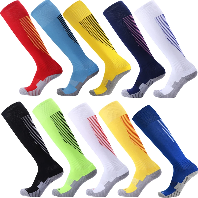 1 Pair Football Sports Socks Long Knee Cotton Spandex Kids Legging Stockings Soccer Baseball Ankle Adults Children Socks