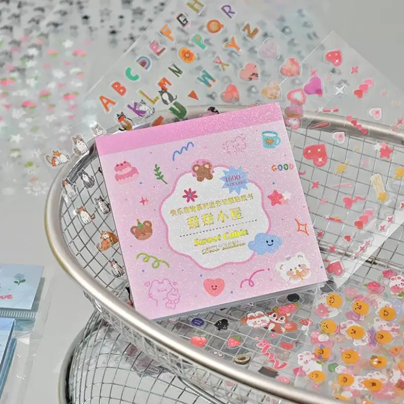 28Sheets/book Cute Mini Graffiti Film Sticker Creative DIY Book Handbook Picture Book Phone Case Nail Art Decoration Sticker