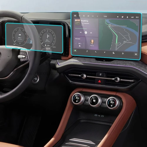 Imagen 1 del producto Protector de pantalla de TPU para Skoda Kodiaq 2024, navegación GPS de 13 pulgadas, instrumento de tablero de 10 pulgadas, película de lámina de pantalla Virtual Cockpit