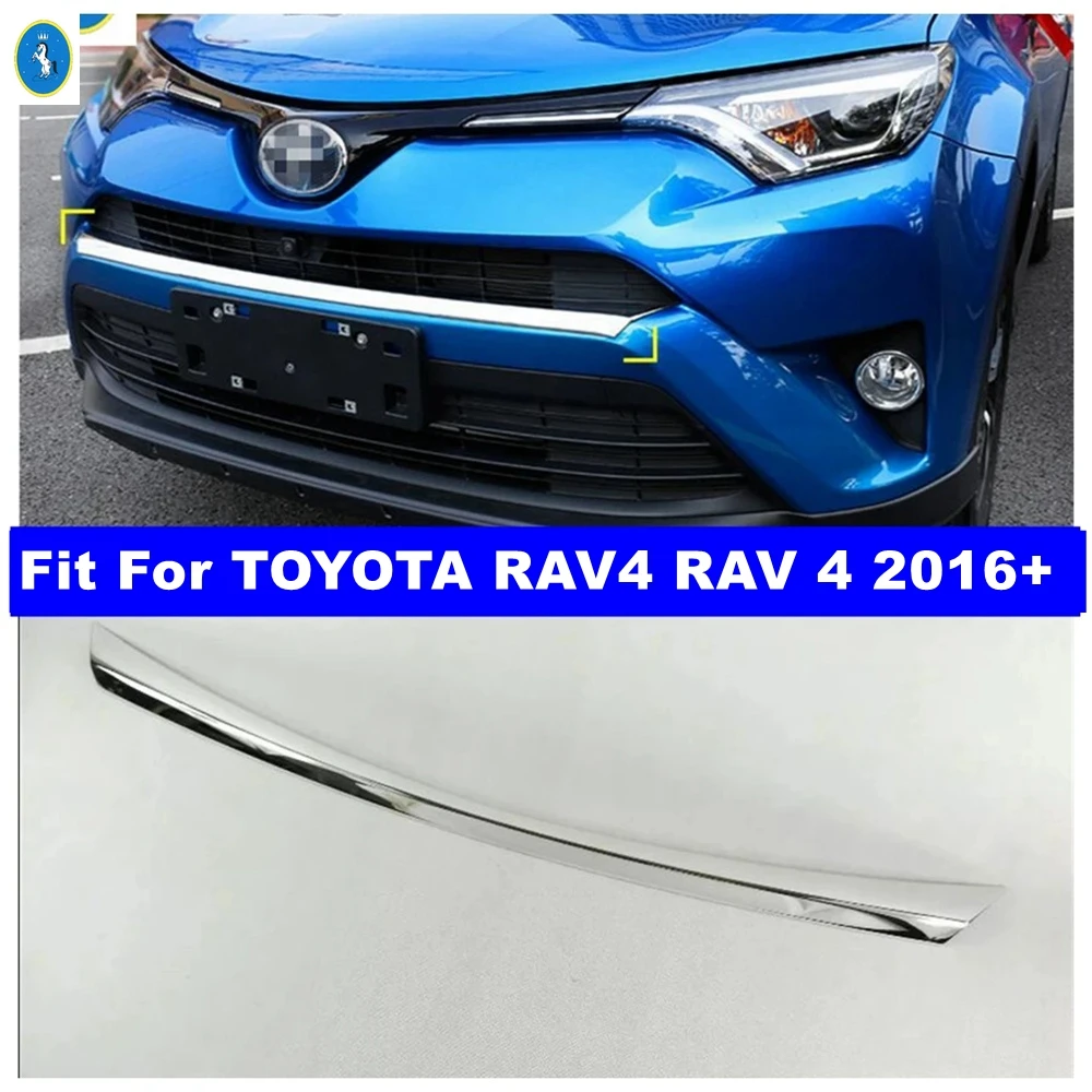 

Car Front Face Under Bumper Sill Protection Decoration Panel Cover Trim For TOYOTA RAV4 RAV 4 2016 - 2018 Exterior Accessories