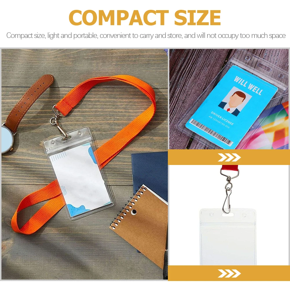 

Certificate Lanyard Set Id Holder for Lanyards Five Colors Card with Badge Name Badges Holders Pvc Display Work
