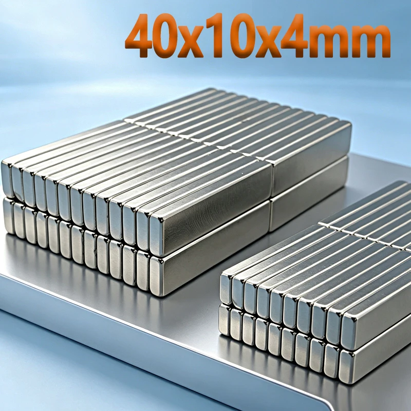N35 NdfeB 40x10x4mm Magnet 1-100pcs 40*10*4mm Accessory Neodymium Magnet Fridge Magnets Square Shape Permanent Magnetic Imanes