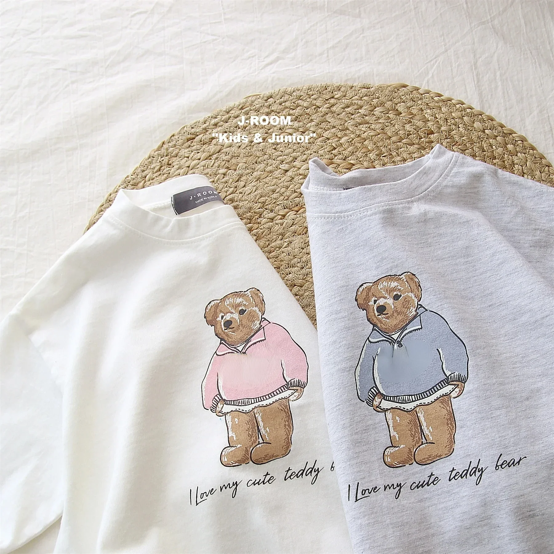 Baby Girls Boys Long Sleeve T-shirt Cartoon Bear Shirts Kids Top Tees 2024 Spring Summer Children\'s Korean Style Clothing