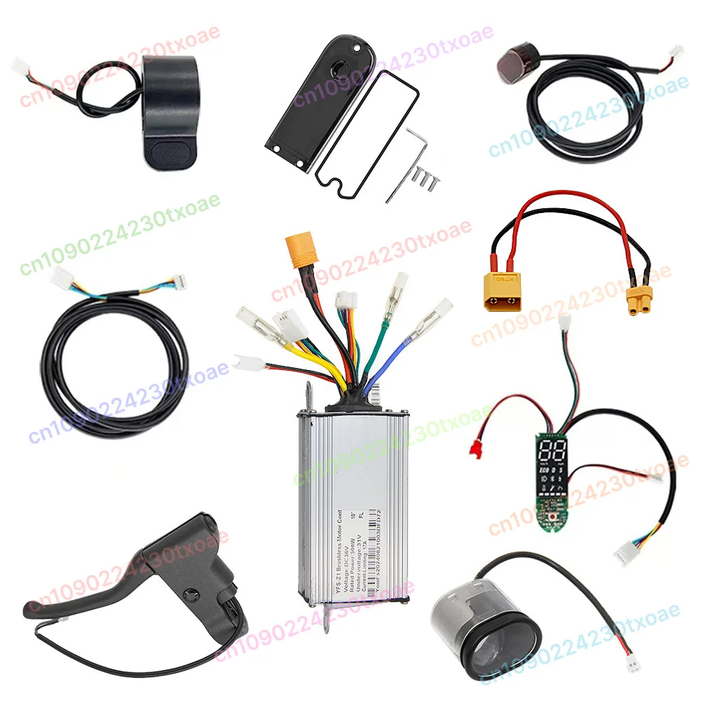 10 Inch 36V 500W Universal Scooter Control Kit - with Accelerator, Dashboard, Throttle & Taillight Complete Set