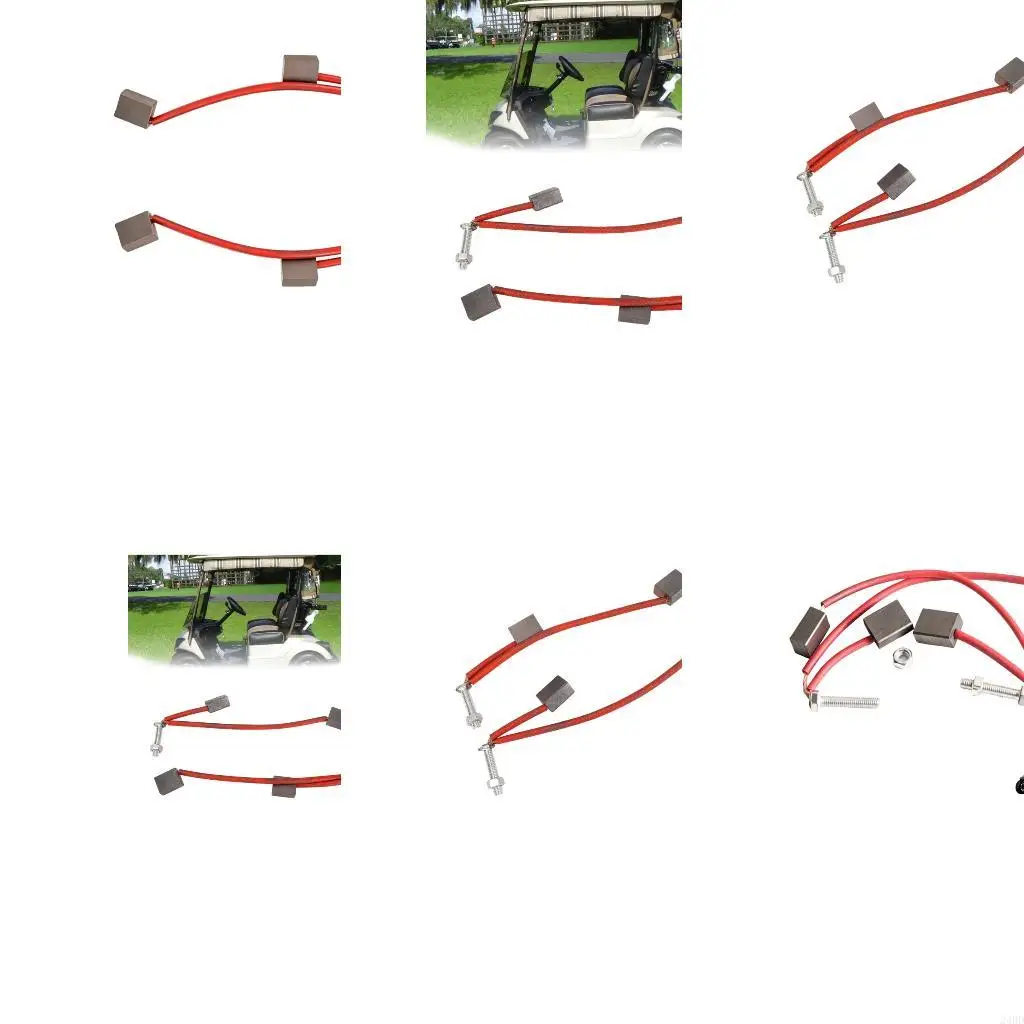 1 Pair Golf Cart Carbon Brush Replacement for Starter Systems Repair Service 24BD