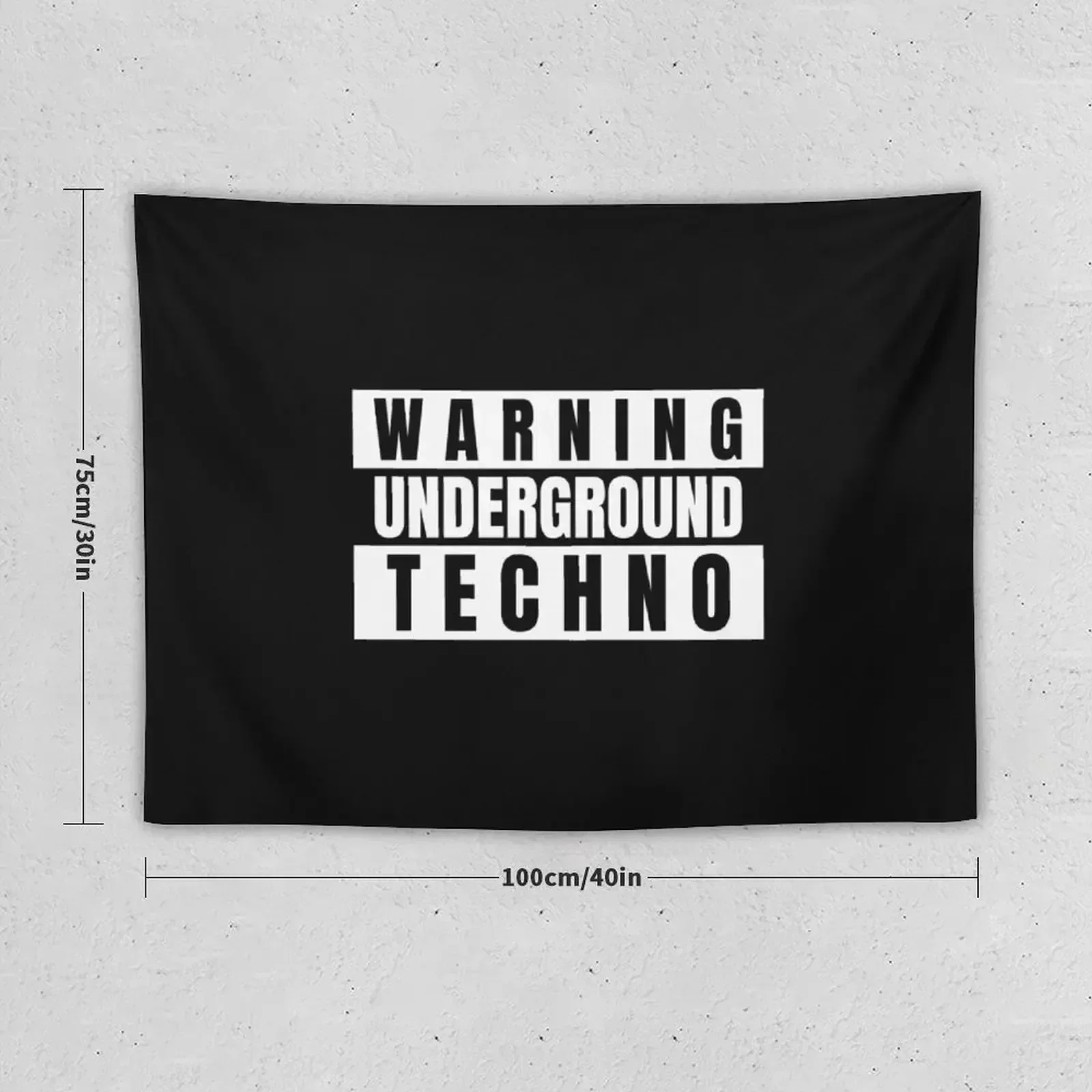 Warning Underground Techno Tapestry House Decor Decoration Bedroom Room Decor Tapestry