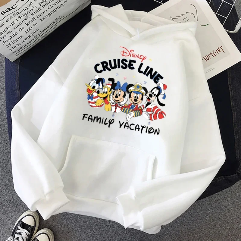 2024 New Year Hoodies Disney Family Vocation Graphic Printed Women Hoodie Aesthetic Fashion Disneyland Trip Casual Sweatshirt