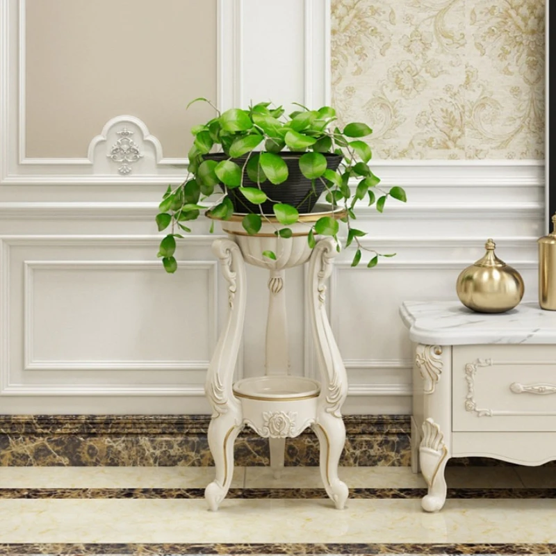 

French retro flower stand elegant aesthetic living room plant stand balcony garden estantería de plantas outdoor furniture