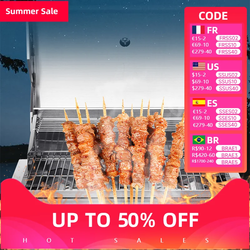 G400 Gas grill embedded home barbecue grills, four burner grills, villa barbecue grills, outdoor gas grills