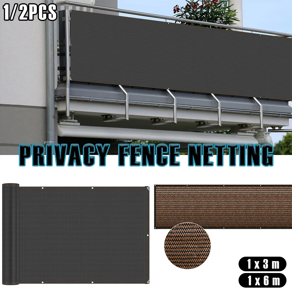 

1/2Pcs Balcony Privacy Fence Netting Mesh Shade Net Cover Breathable Garden Shelter Screen Outdoor Sunshade for Yard Porch Patio