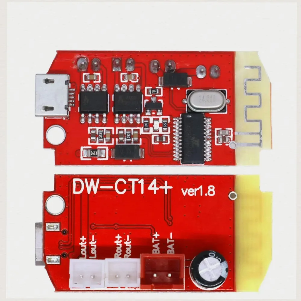 3.7v 5VF Micro 4.2 Stereo Bluetooth Power Amplifier Board Module 5W+5W Mini with Charging Port for Refitting Idle Sound Box