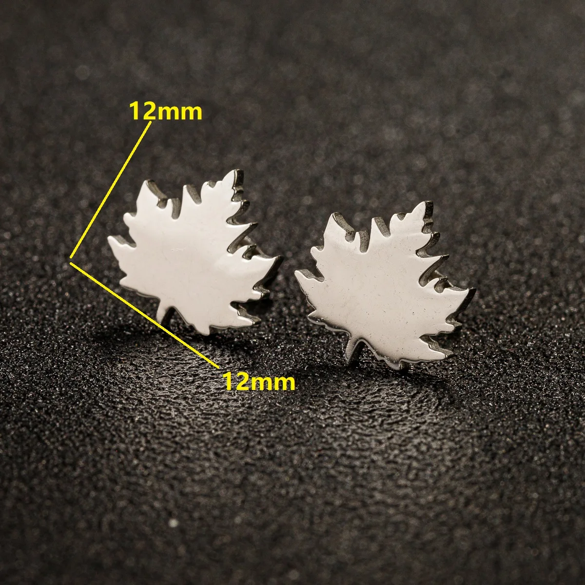 1 Pair Stainless Steel Maple Leaves Earrings  For Women Brincos Personality Party Earring Minimalist Jewelry Gif