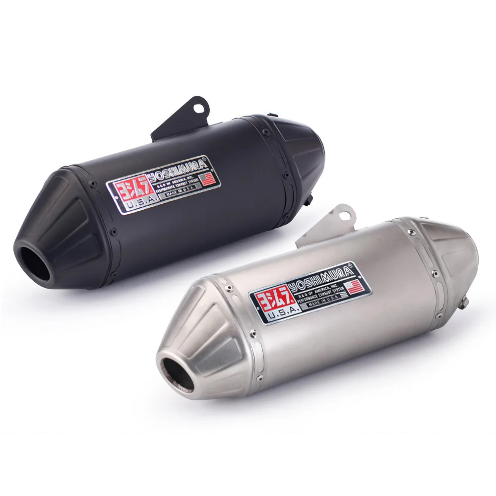 Inlet 51mm Motorcycle Exhaust Muffler Pipe Yoshimura Universal Motorbike Pit Bike Scooters Tailpipe Can Escape Moto