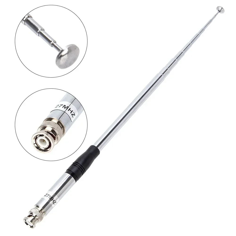 Antena telescópica bnc ht de 27mhz, 20w máximo 9 "-51" para rádio cb, conector portátil masculino para rádios cb portáteis, peças singal