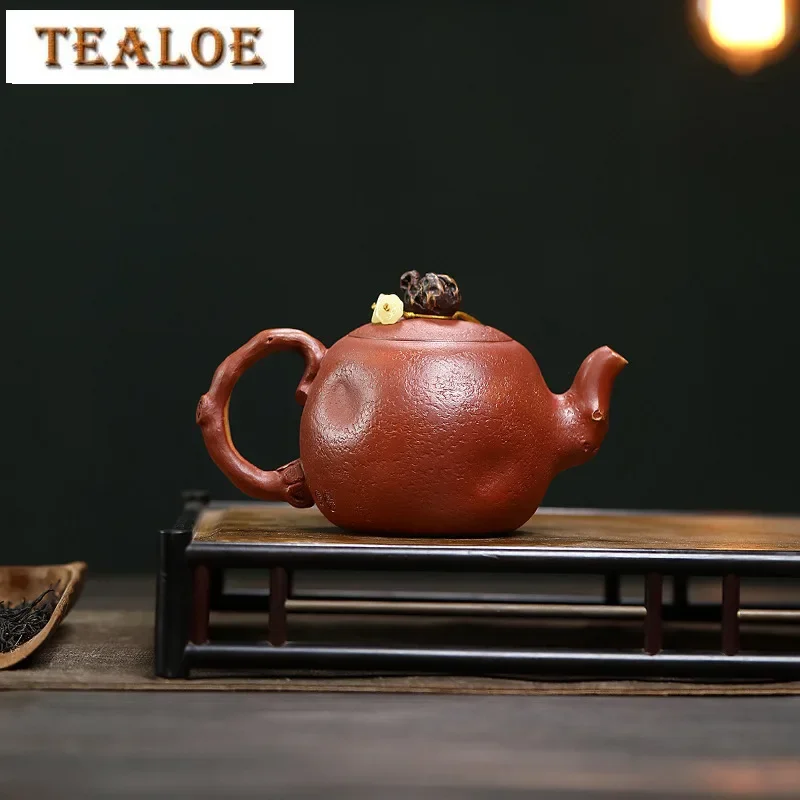 

300ml Aesthetic Yixing Purple Clay Teapots Handmade Pomegranate Pot Raw Ore Downhill Mud Kettle Chinese Zisha Tea Set Collection