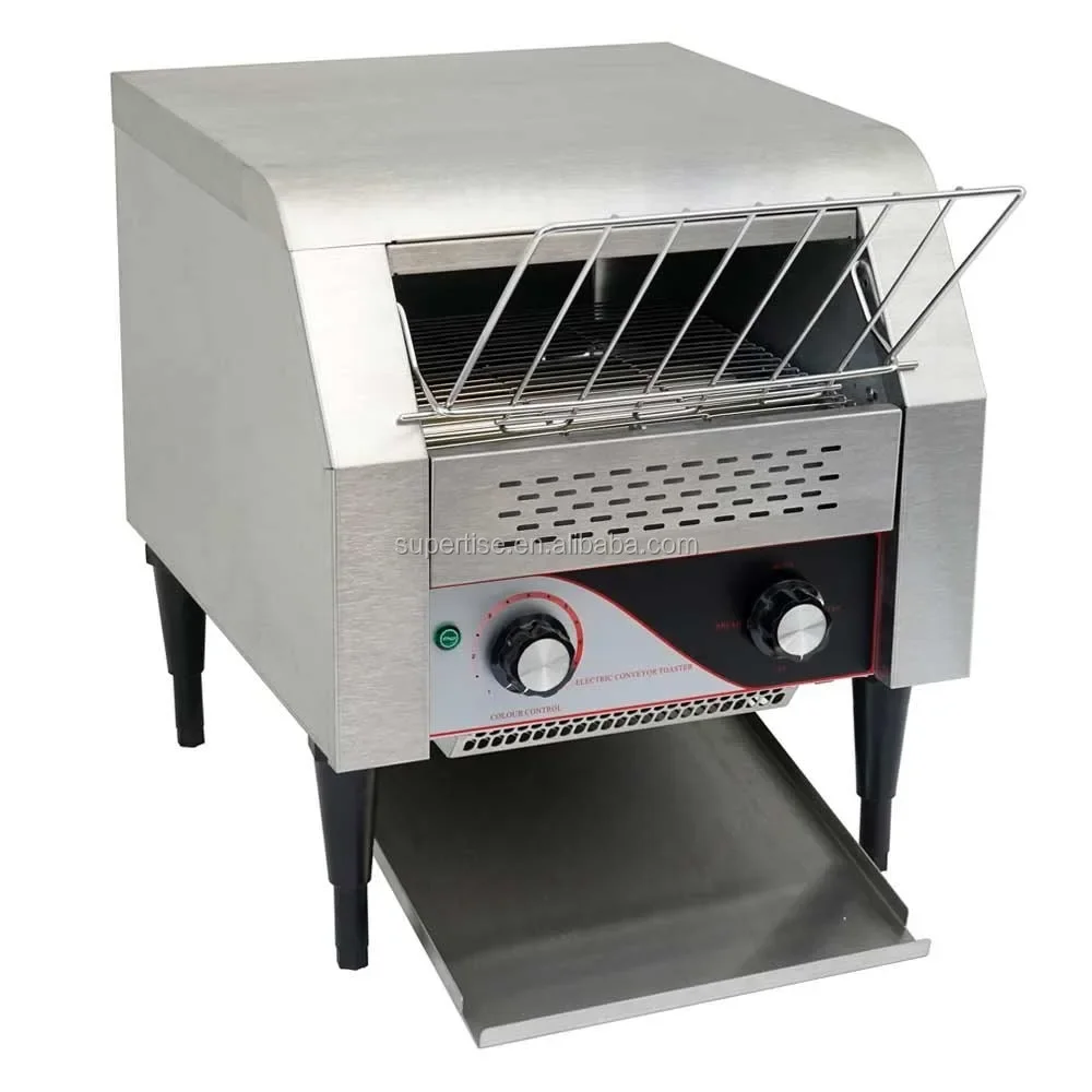 Professional Commercial Stainless Steel Bread/ Bun Electric Conveyor Toaster Burger Toaster For Dicos Fast Food Restaurant