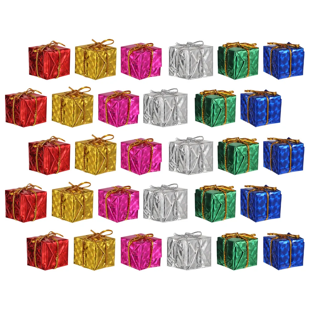 

60 Pcs Gift Box Pendant Appearance Pendants Christmas Tree Decorations Mini Minature Foam Bag Ornaments