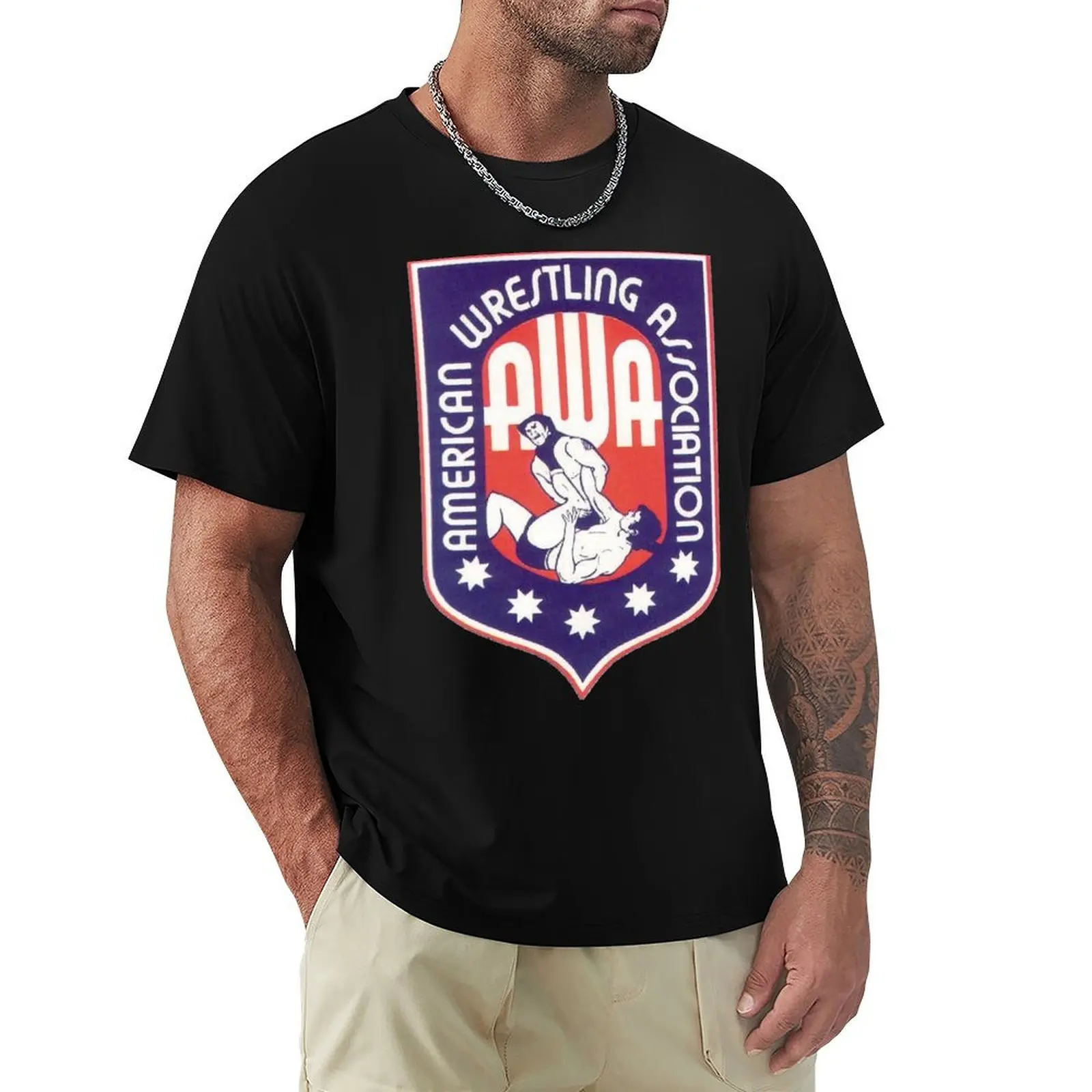 AWA - American Wrestling Association T-Shirt Work Comfort T-Shirt for Men