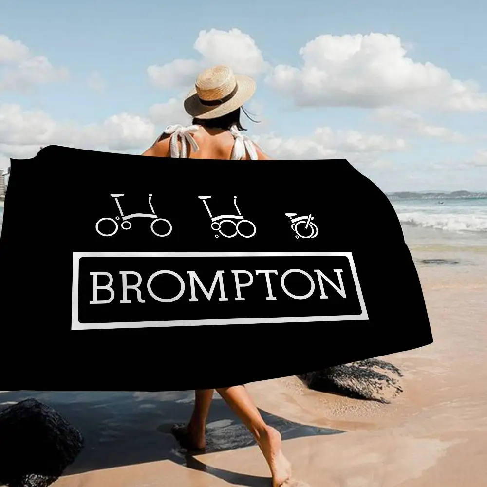 Brompton LOGO Big Microfiber Beach Towels Quick Dry Towel Sand Beach Towels Pool Towel for Travel Swim Pool Yoga
