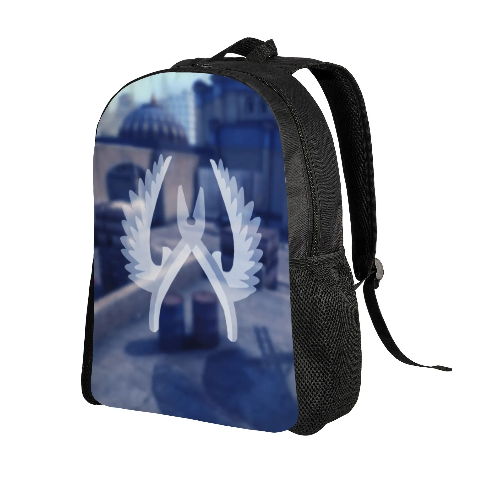 Schoolbag Back to school season CSGO Winged Pistol Badge Game Wallpaper  Multi-Function Backpack