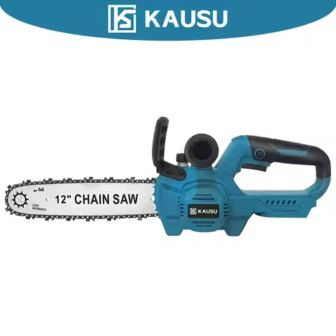 21V 12 Inch Brushless Electric Chainsaw Cordless Garden Wood Cutting Tool Portable Chain Saw For Makita 18V Battery(No Battery)
