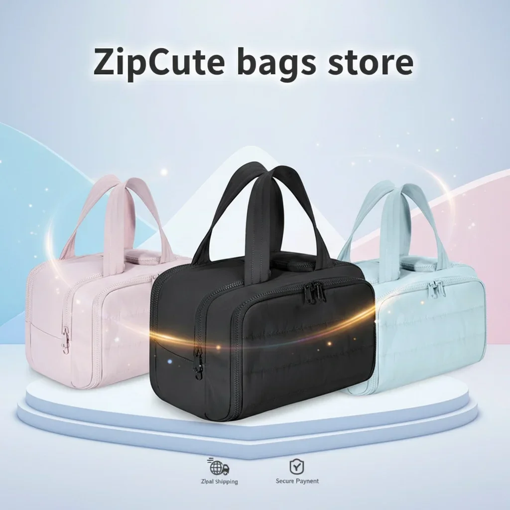 Popular Large-capacity Cosmetic Bag Convenient Portable Solid Color Versatile Simple and Practical Toilet Bag Fluffy Large Wi