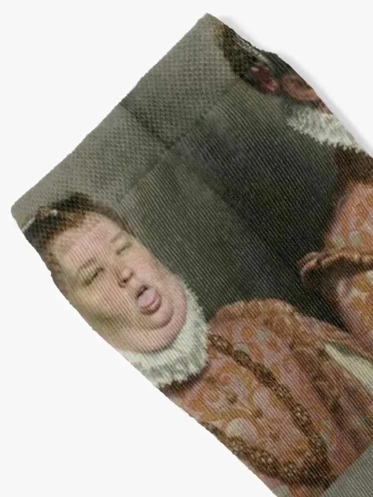 Victorian Mama June Honey Boo Boo Funny Classical Painting Socks kids Non-slip Novelties Men Socks Women's