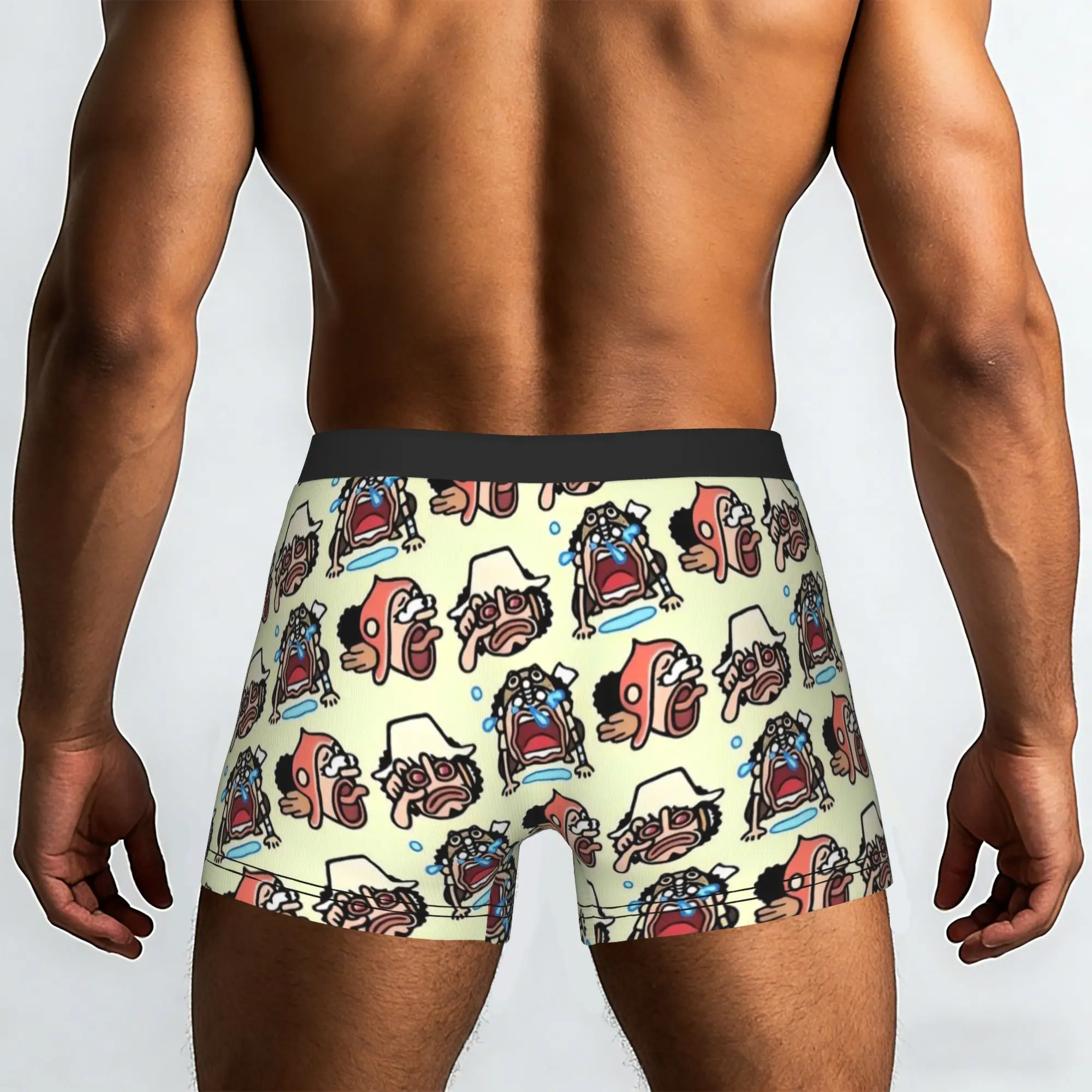 Usopp Emojis One Piece Underpants Homme Panties Men's Underwear Comfortable Shorts Boxer Briefs