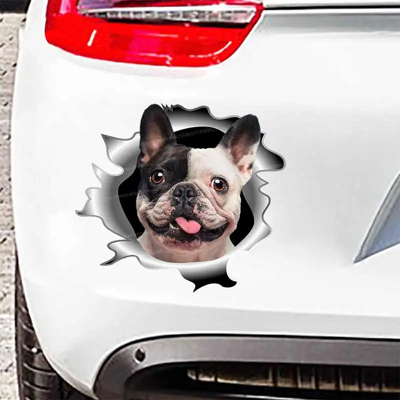 

Cute French Bulldog Pet Dog Car Sticker Waterproof Styling Automobiles Motorcycle Exterior Accessories Vinyl Decals SH1132