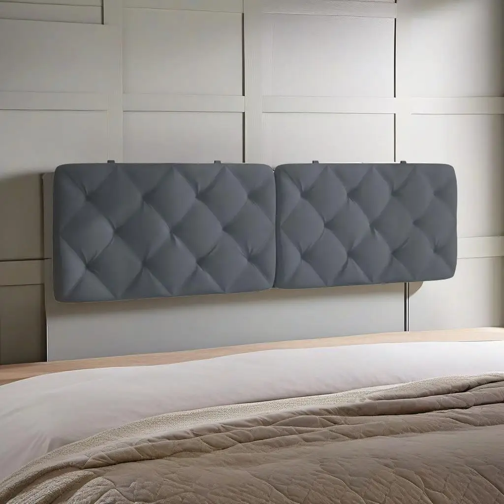 72'' Dark Gray Velvet Headboard Cushion for Bed - Stylish and Comfortable Wall Pad