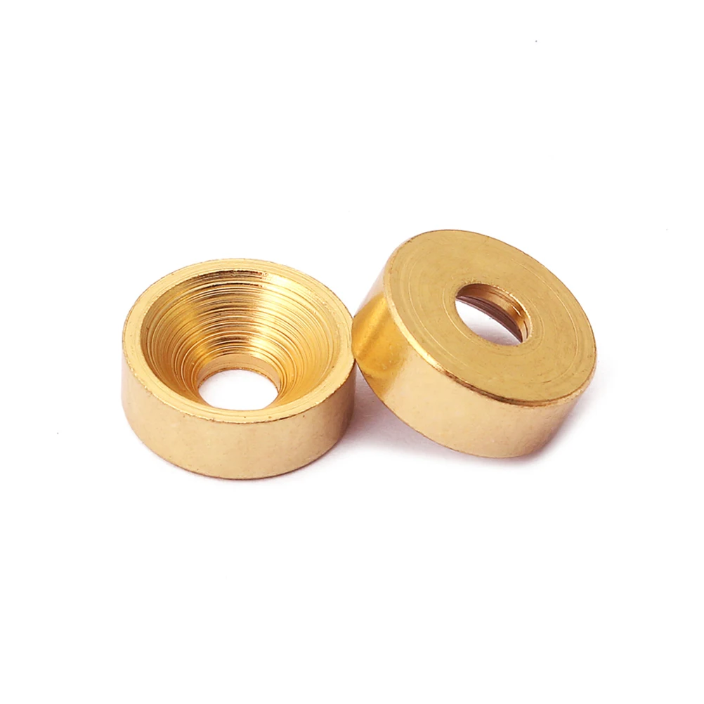 

4pcs Joint Bushings Bolts For Electric Guitar Guitar Neck Metal Joint Bushing Bass Metal Ferrule Fastening Hardware Gv03 Golden
