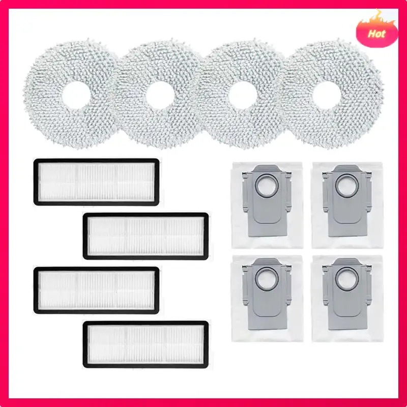 AD-For Roborock Qrevo Curv / P20 Pro جهاز آلي لتنظيف الأتربة فلتر Hepa ممسحة القماش كيس لجميع الغبار الملحقات استبدال أجزاء