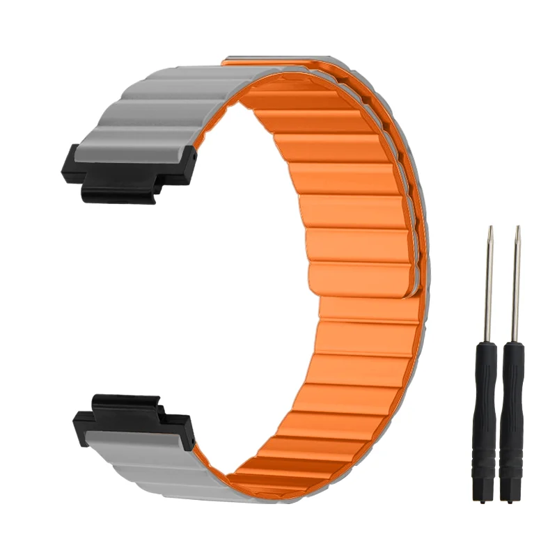 

Upgraded Magnetic Watch Band For Garmin Watch 235 Breathable Silicone Quick Release Replacement Adjustable Wristband Men Women