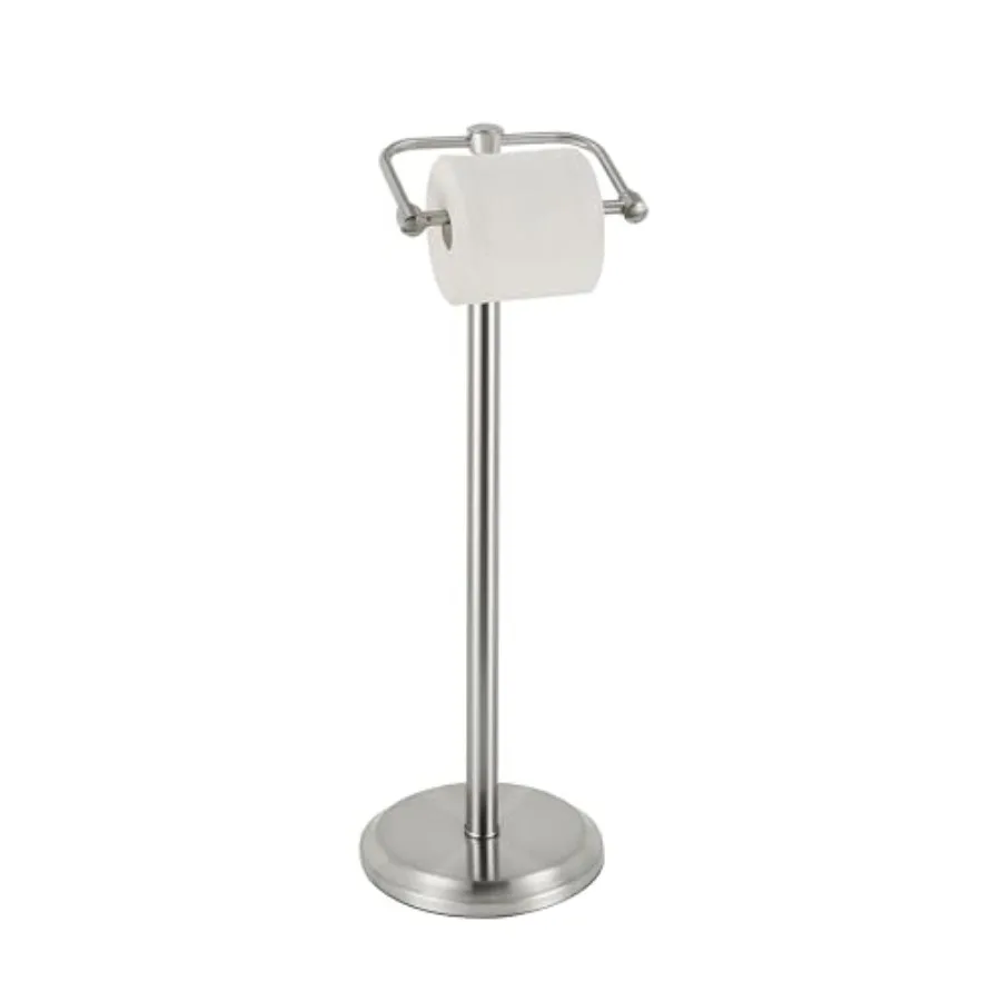 

Free Standing Toilet Paper Holder with Weighted Base, Bathroom Tissue Roll Stand, Holds Jumbo and Standard Rolls, Freestanding