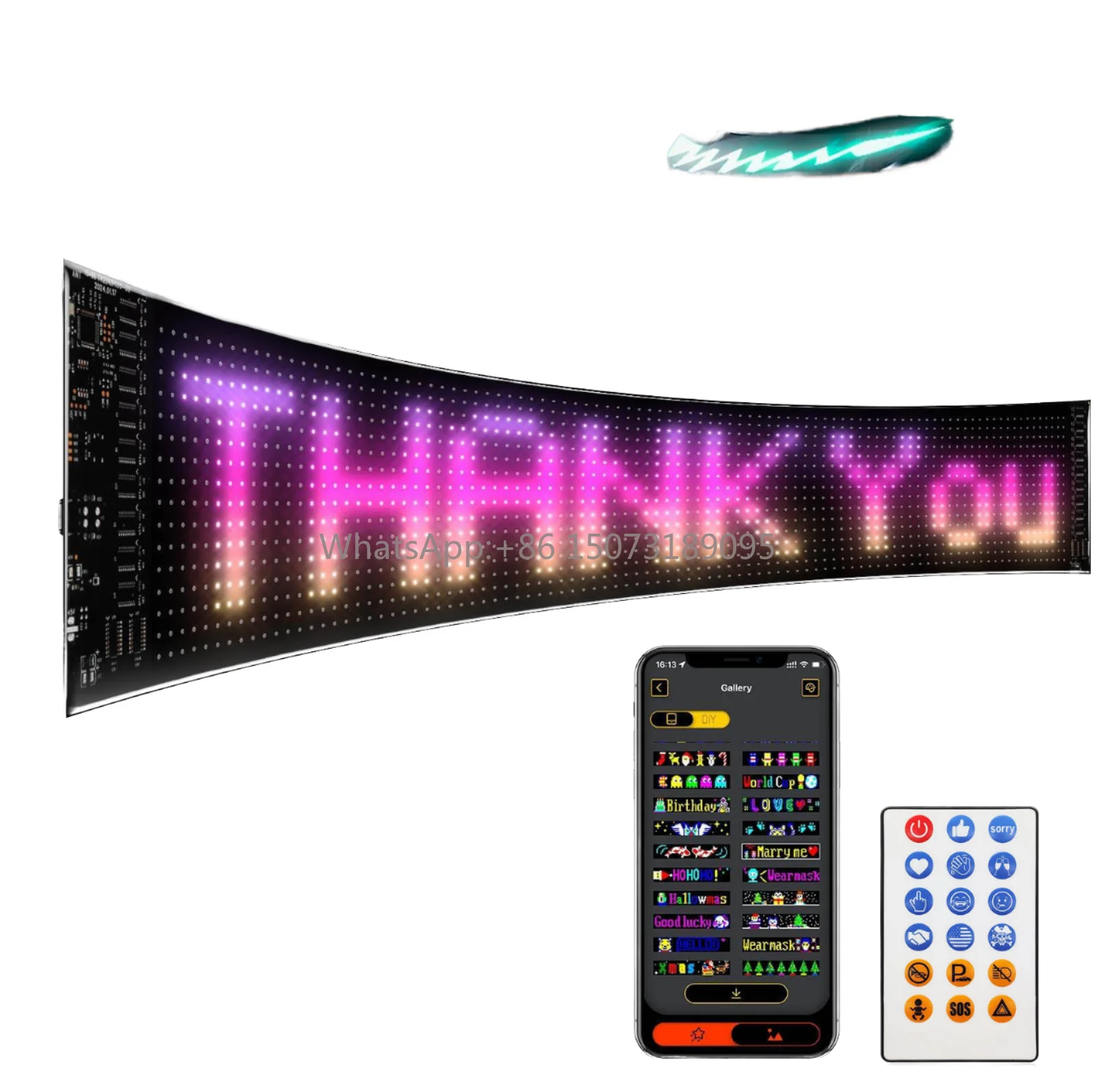 

16144 LOY Настраиваемая светодиодная матричная пиксельная панель Лобовое стекло Рекламный экран для автомобилей Грузовики Другие автомобильные аксессуары для освещения