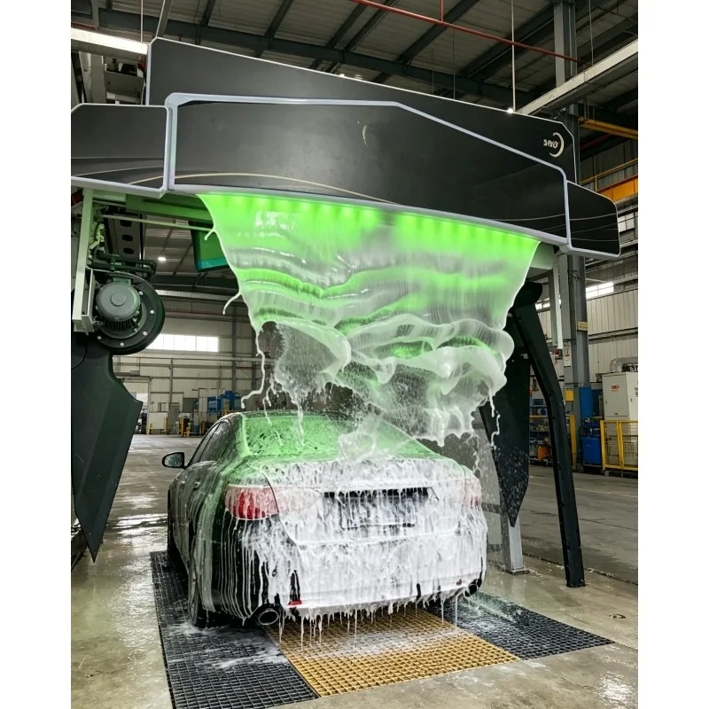 Fully Automatic Touchless Car Wash Machine 360° Rotation High Pressure Water Jet System Commercial Grade for Gas Station Car