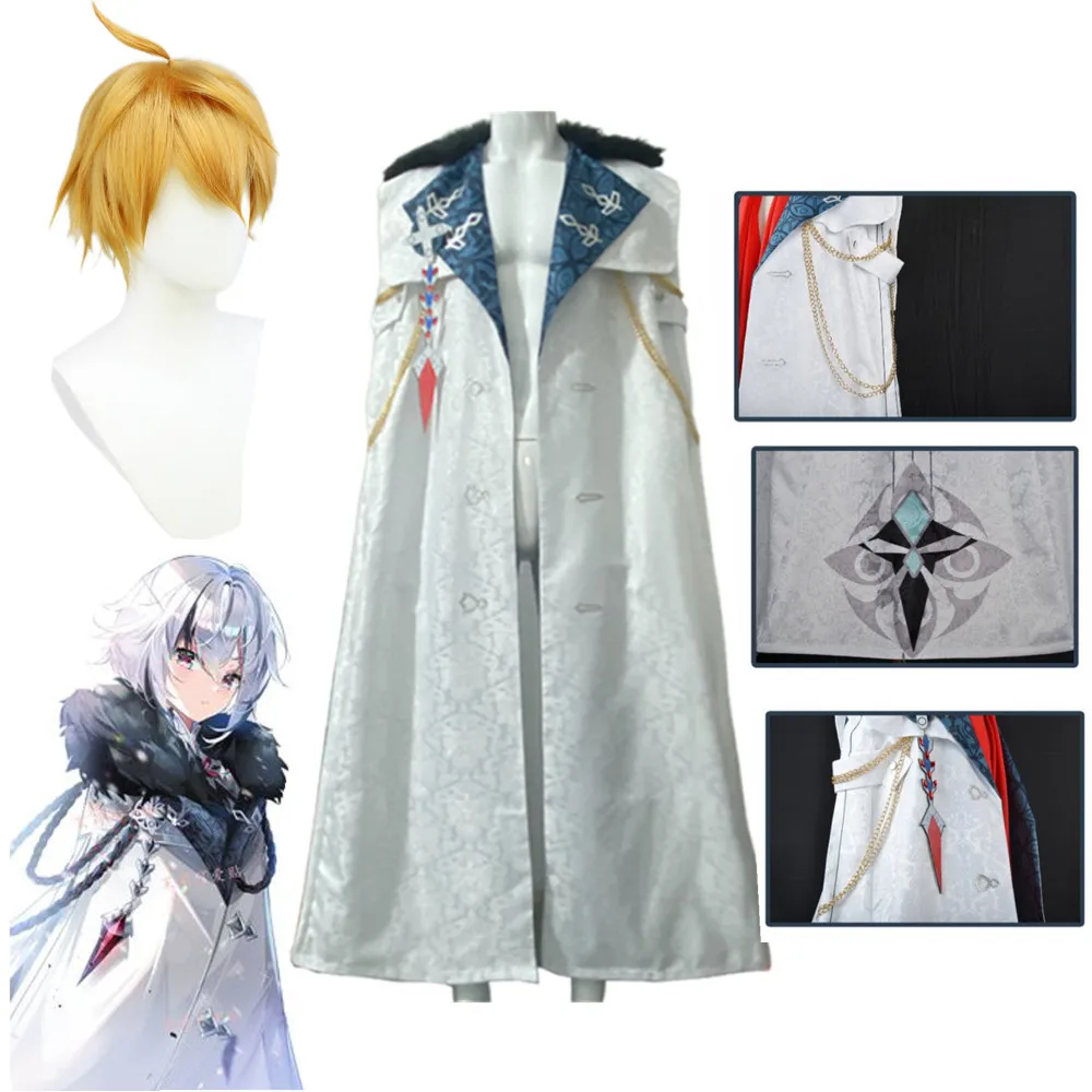 

Anime Genshin Impact Fatui cosplay capa ejecutiva Tartaglia bufanda Childe Ajax ropa de halloween uniforme nuevo piel harbinger