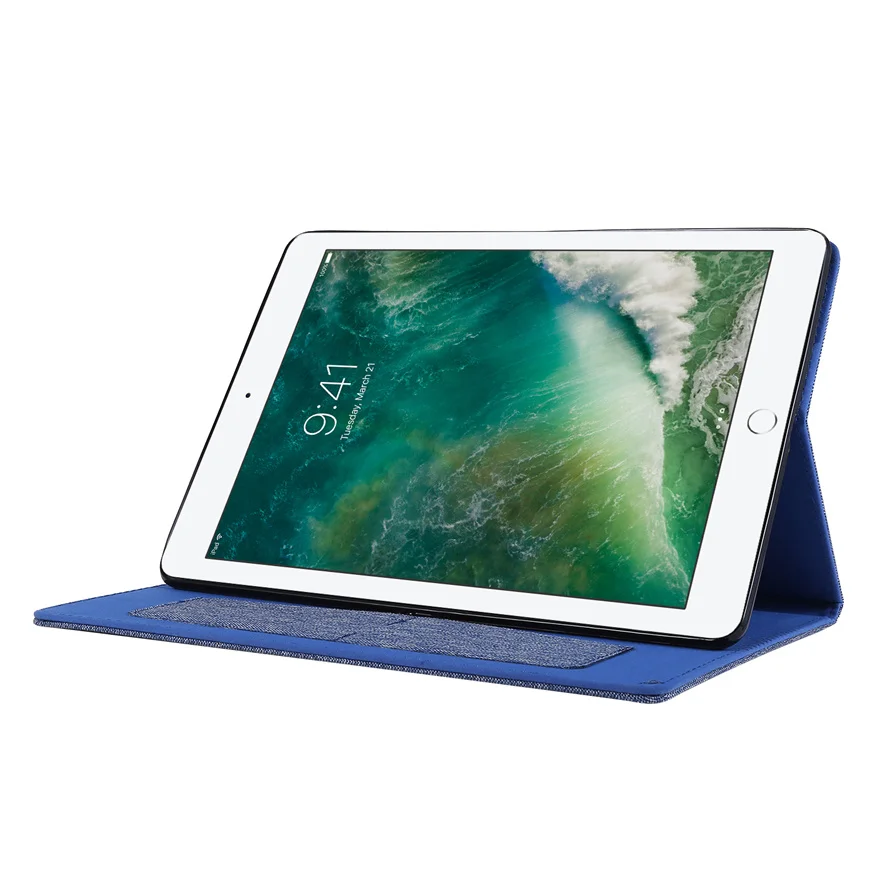 Funda de tela con soporte para iPad Pro de 10,5 pulgadas con Auto-Sleep/Wake, carcasa protectora a prueba de golpes para tableta para iPad 7th 8th 9th 10,2"